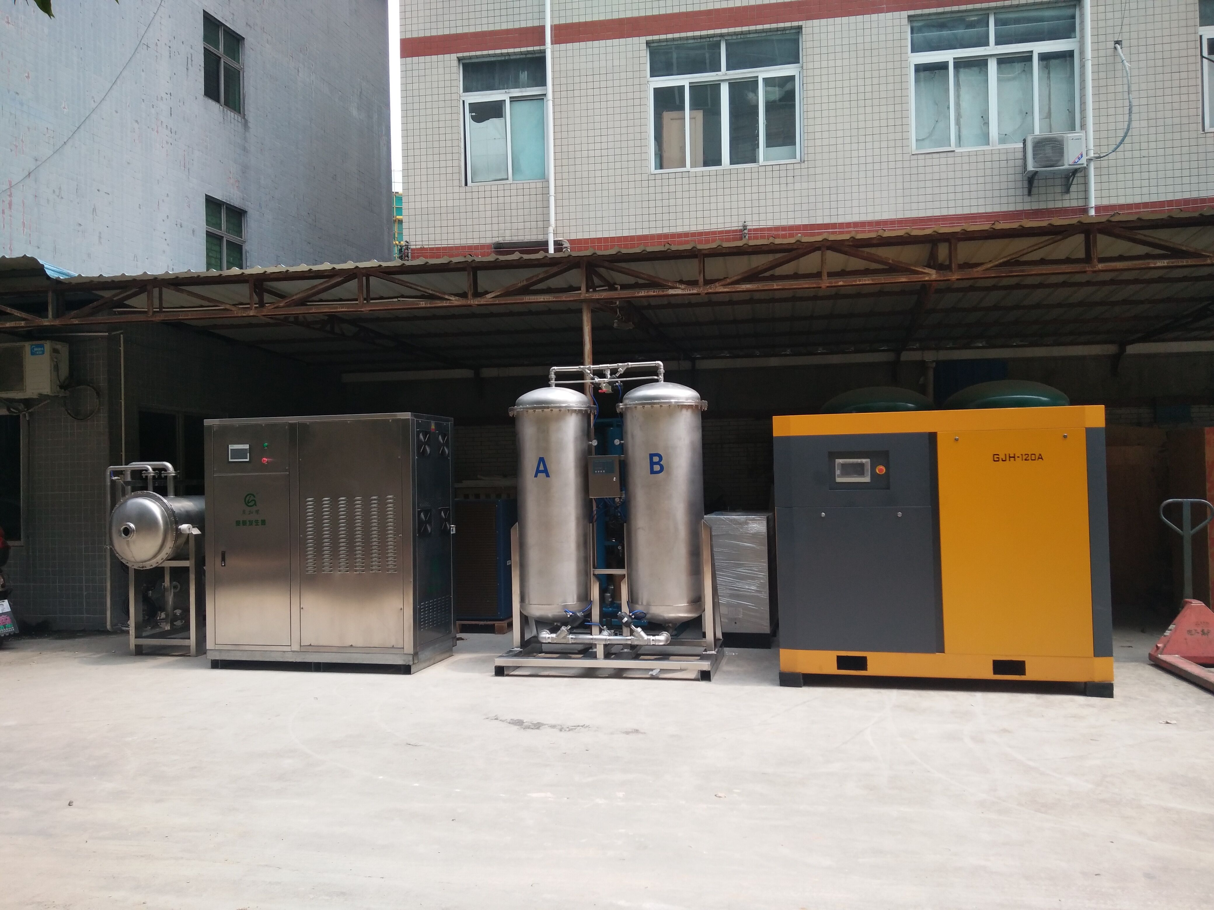 佳環8月份，出貨一套5KG氧氣源臭氧發生器應用于洗滌廢水回水處理